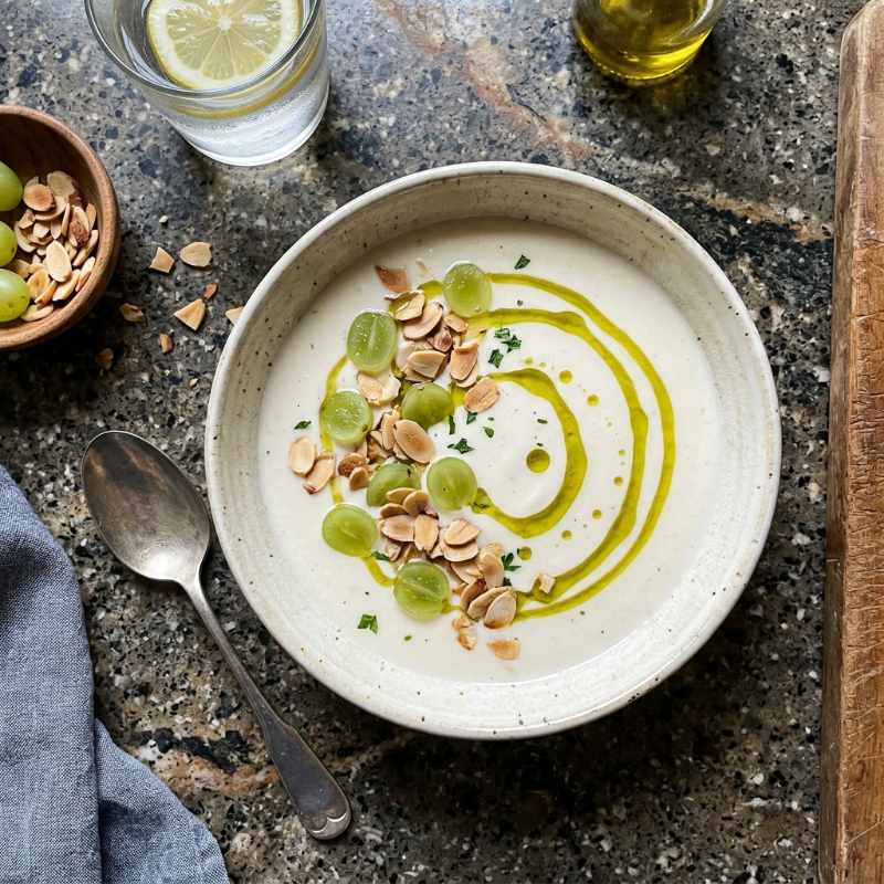 Ajoblanco Malagueño Tradicional en Thermomix Cremoso