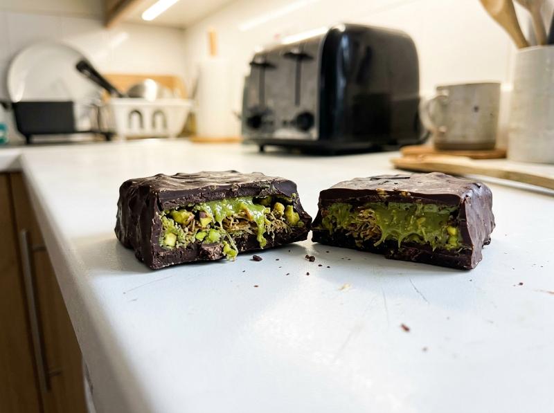 Chocolate de Dubái Casero facil de hacer (Pistacho y Kataifi)