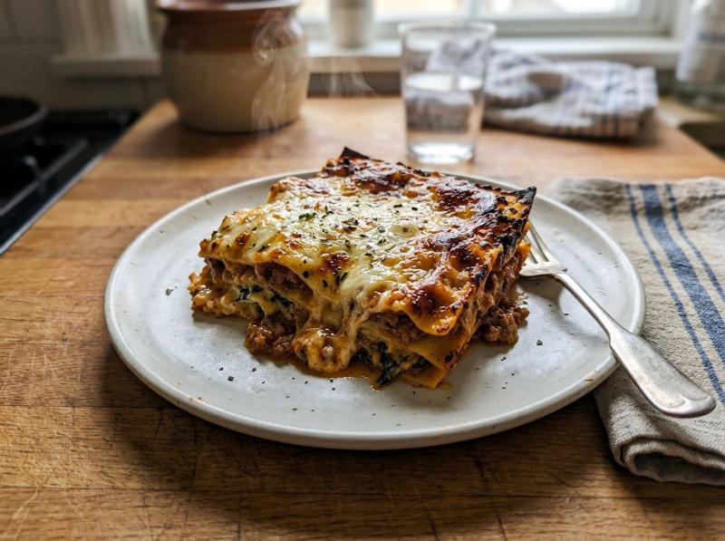 Lasaña de Carne Boloñesa al Horno: Capas Jugosas y Gratinado Dorado
