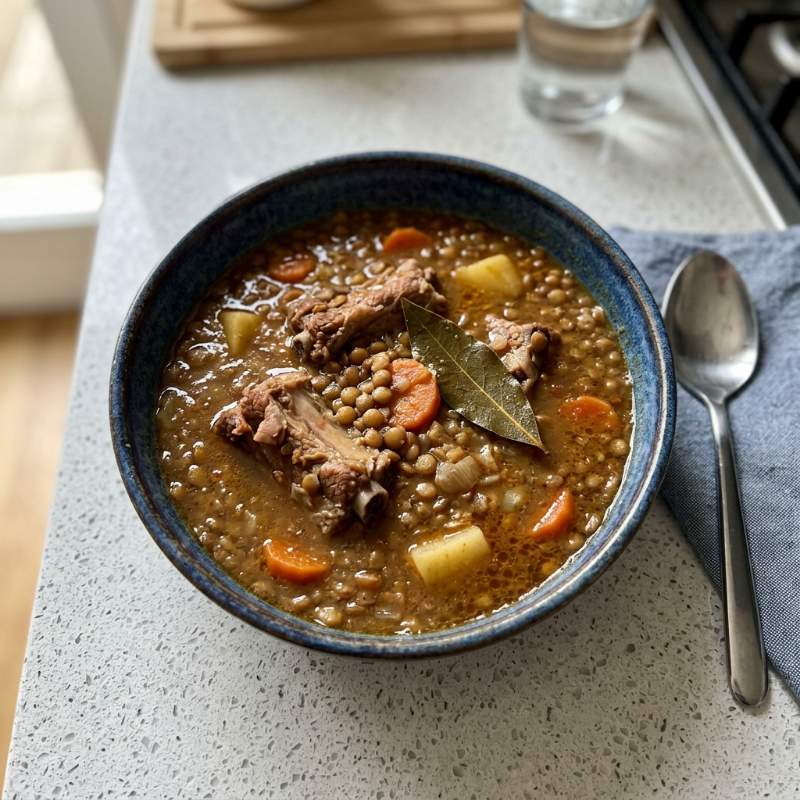 Lentejas Estofadas con Verduras en Olla Rápida