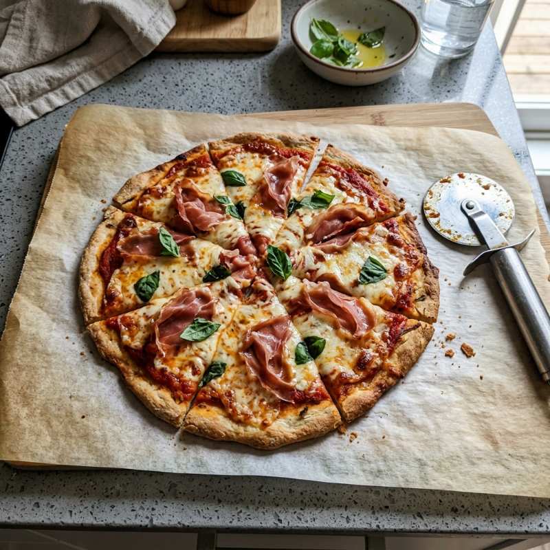 Masa de Pizza Rápida Sin Levadura en 10 Minutos Crujiente