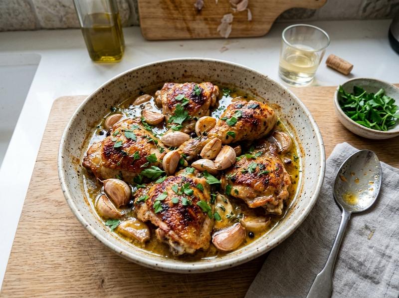 Pollo al Ajillo Tradicional de la Abuela: Receta Fácil, Jugosa y Crujiente