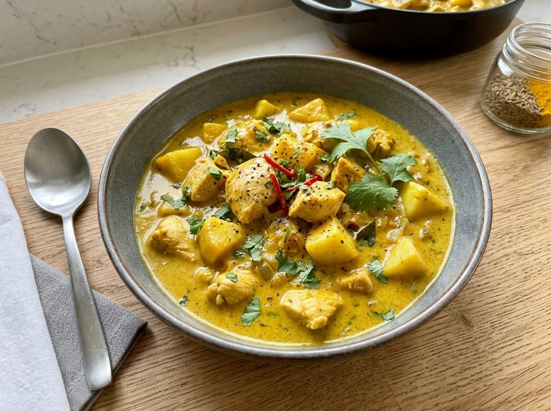Pollo al Curry con Manzana en Thermomix (Súper Cremoso, Aromático y Fácil)