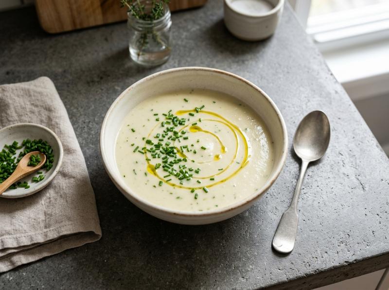Receta Tradicional de Vichyssoise en Thermomix (Crema de Puerros Suave y Cremosa)