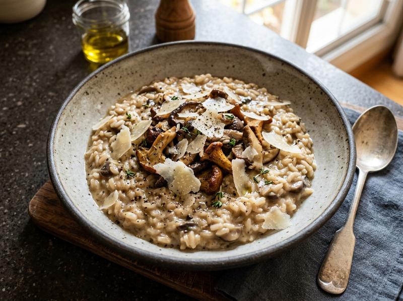 Risotto de Setas y Champiñones Cremoso en Thermomix