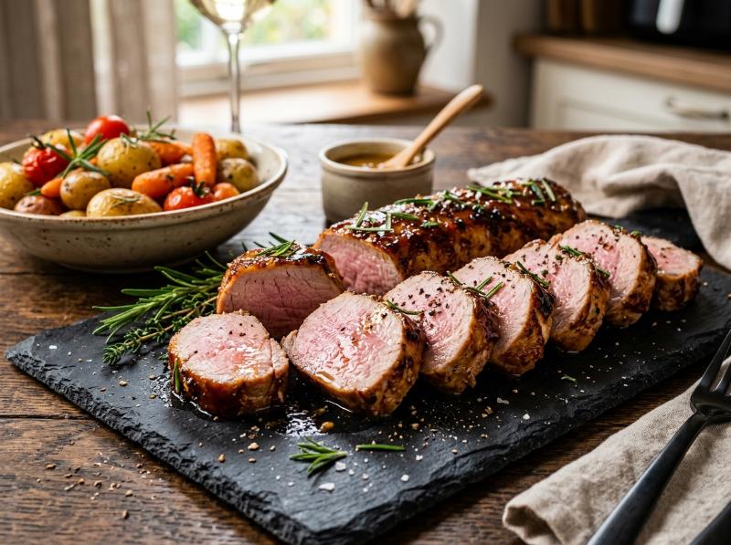 Solomillo de Cerdo en Airfryer con Glaseado de Miel y Mostaza